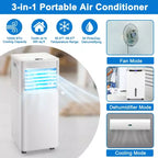 Costway 10000 BTU ASHRAE Portable Air Conditioner 3-in-1 Air Cooler w/Dehumidifier & Fan Mode