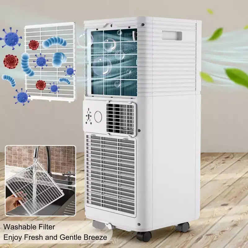 Costway 10000 BTU ASHRAE Portable Air Conditioner 3-in-1 Air Cooler w/Dehumidifier & Fan Mode