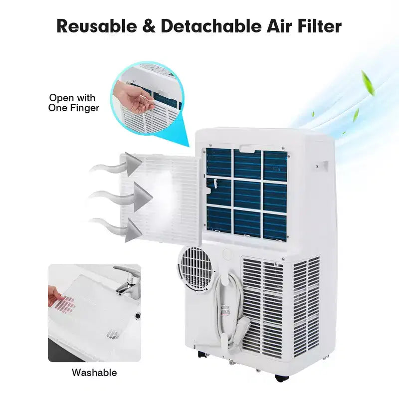Costway 8800 BTU (12000 BTU ASHRAE) Portable Air Conditioner 4-in-1 Air Cooler w/ APP & WiFi Smart Control