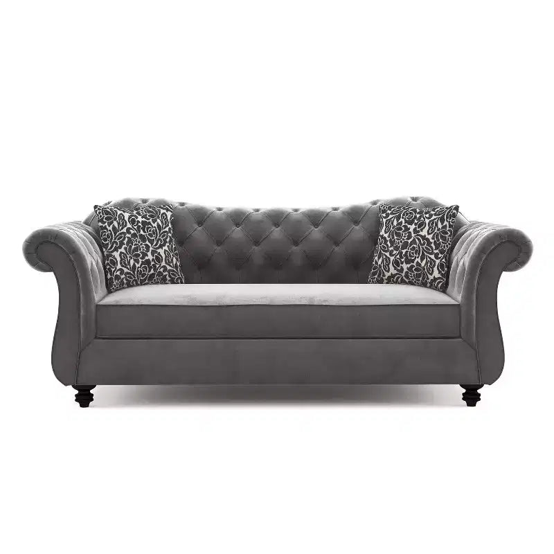 Brushwood Button Tufted Sofa - HOMES: Inside + Out