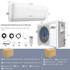 Costway 12000 BTU Mini Split Air Conditioner &Heater 20 SEER2 115 V Wall-Mounted AC Unit