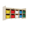 ECR4Kids 10-Section Hanging Coat Locker with Shelf and 10 Scoop Front Bins, Cubby Storage