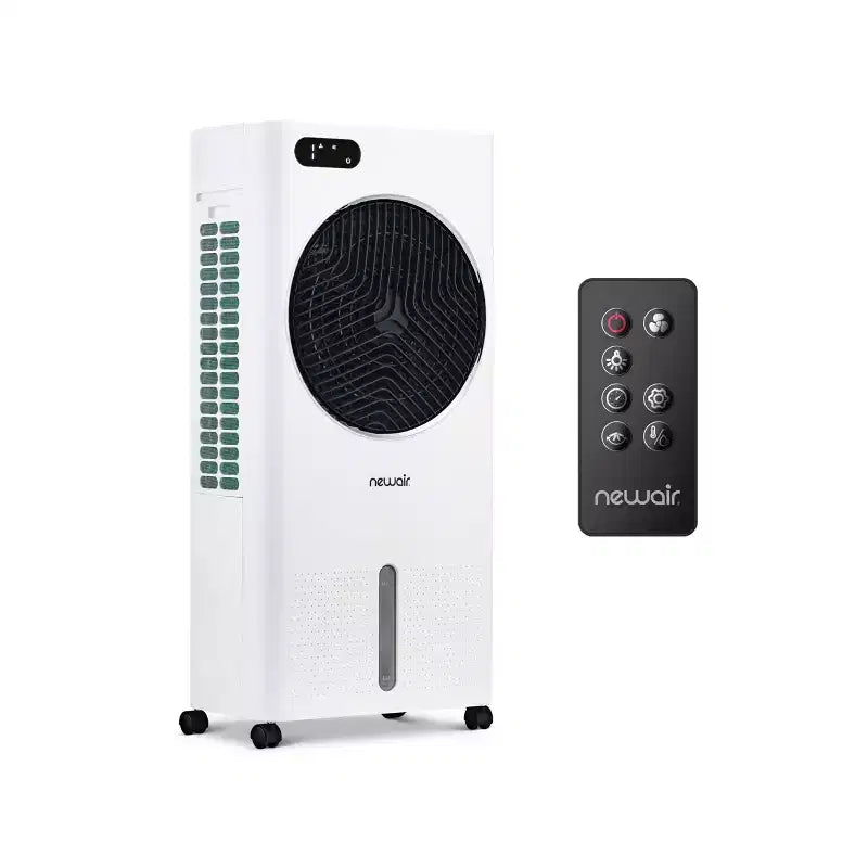 Newair Evaporative Air Cooler and Portable Cooling Fan, 1600 CFM AC Swamp Cooler, Top Loading Ice Chamber, 3.16 Gallon Removable Water Tank