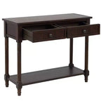 Mesa de consola clásica con cajones de almacenamiento y estante inferior - ModernLuxe