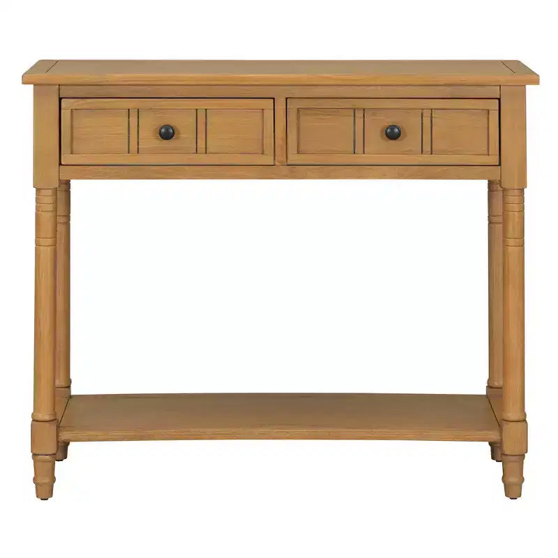 Mesa de consola clásica con cajones de almacenamiento y estante inferior - ModernLuxe