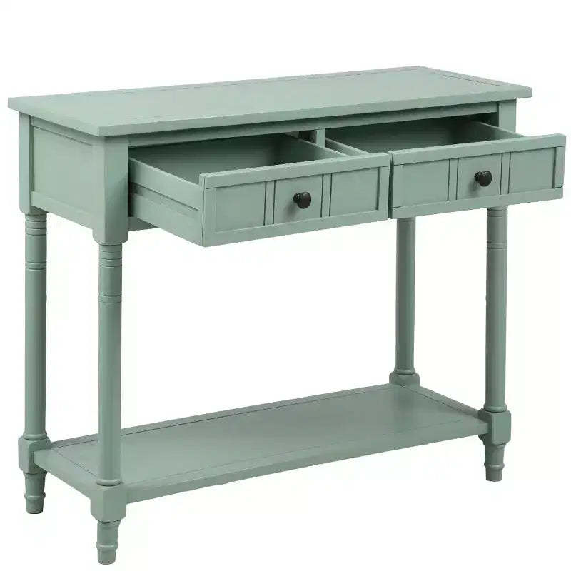 Mesa de consola clásica con cajones de almacenamiento y estante inferior - ModernLuxe