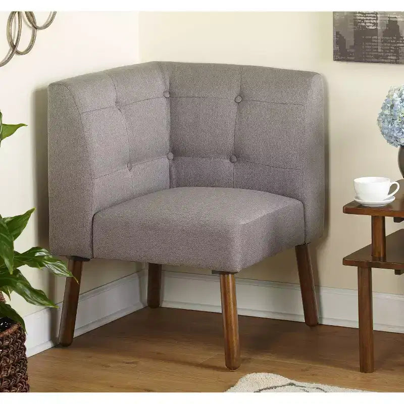 Juego de comedor tapizado moderno de mediados de siglo Neha de 4 piezas para 4 personas Buylateral