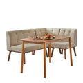 Buylateral 4pc Seats 4 Neha Mid Century Modern Upholstered Dining Set