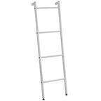 mDesign Metal Blanket & Towel Wall Ladder Rack for Bedroom/Bathroom, Light Gray