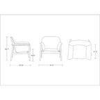 Sillones decorativos de tejido de lino