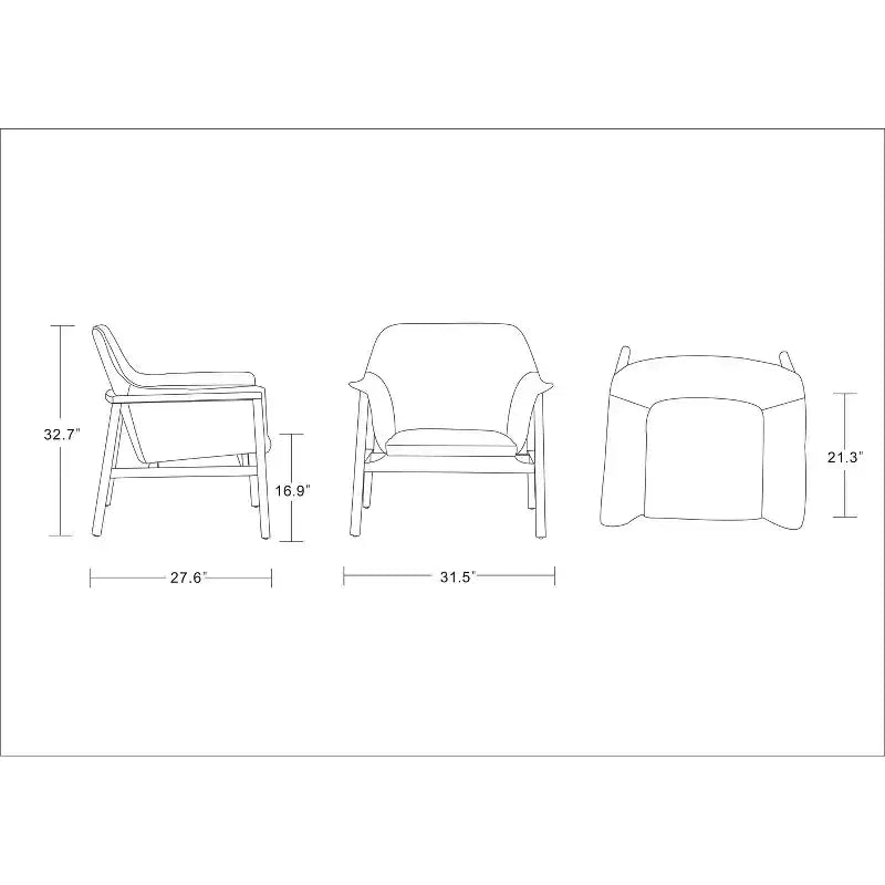 Sillones decorativos de tejido de lino