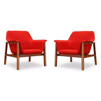 Sillones decorativos de tejido de lino