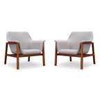 Set of 2 Miller Linen Weave Accent Chairs - Manhattan Comfort