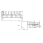Sofá de 3 plazas Trillium Velvet - Manhattan Comfort