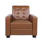 Sillón reclinable contemporáneo de piel sintética con capitoné y función de reclinación, modelo Craigue - Christopher Knight Home
