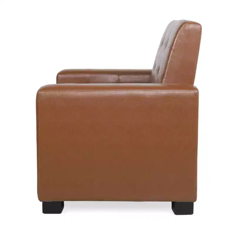 Sillón reclinable contemporáneo de piel sintética con capitoné y función de reclinación, modelo Craigue - Christopher Knight Home