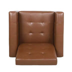 Sillón reclinable contemporáneo de piel sintética con capitoné y función de reclinación, modelo Craigue - Christopher Knight Home