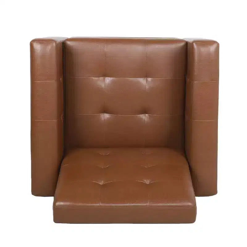 Sillón reclinable contemporáneo de piel sintética con capitoné y función de reclinación, modelo Craigue - Christopher Knight Home