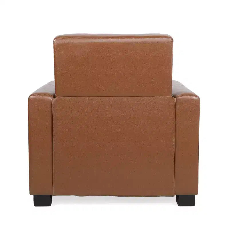 Sillón reclinable contemporáneo de piel sintética con capitoné y función de reclinación, modelo Craigue - Christopher Knight Home