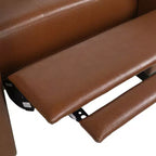 Sillón reclinable contemporáneo de piel sintética con capitoné y función de reclinación, modelo Craigue - Christopher Knight Home