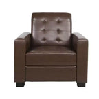 Sillón reclinable contemporáneo de piel sintética con capitoné y función de reclinación, modelo Craigue - Christopher Knight Home