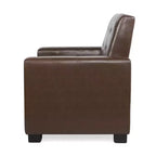 Sillón reclinable contemporáneo de piel sintética con capitoné y función de reclinación, modelo Craigue - Christopher Knight Home