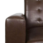 Sillón reclinable contemporáneo de piel sintética con capitoné y función de reclinación, modelo Craigue - Christopher Knight Home