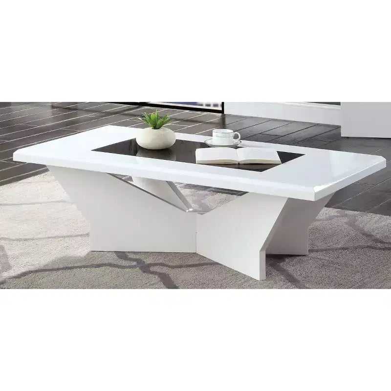 Mesa de centro con inserto de cristal templado Manke - miBasics