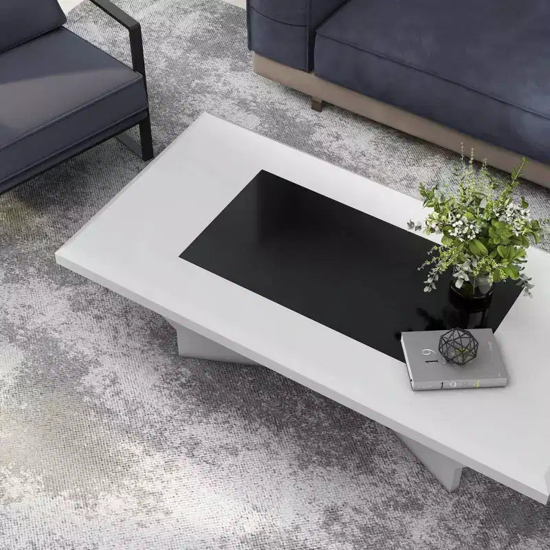 Mesa de centro con inserto de cristal templado Manke - miBasics