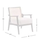 Lifestorey Hannah - Silla decorativa de madera maciza con respaldo de rejilla