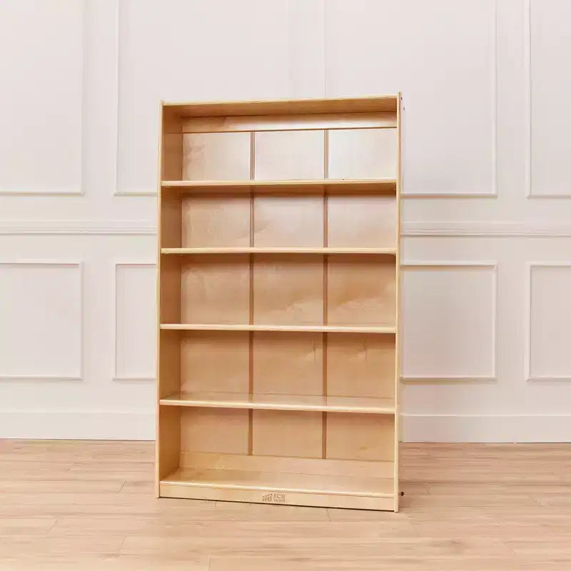 Estantería clásica de madera ECR4Kids con estantes ajustables, 60 pulgadas, estantería para el aula