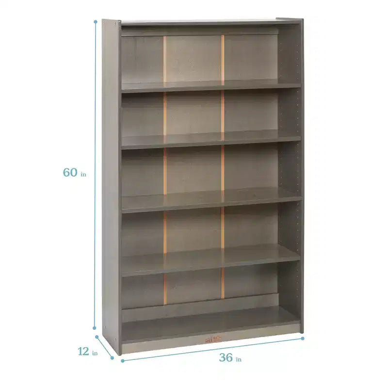 Estantería clásica de madera ECR4Kids con estantes ajustables, 60 pulgadas, estantería para el aula