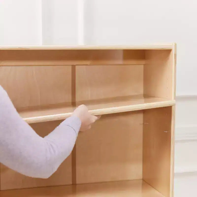 Estantería clásica de madera ECR4Kids con estantes ajustables, 60 pulgadas, estantería para el aula