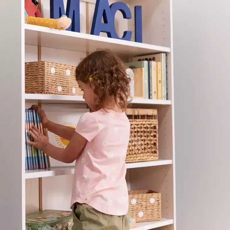 Estantería clásica de madera ECR4Kids con estantes ajustables, 60 pulgadas, estantería para el aula