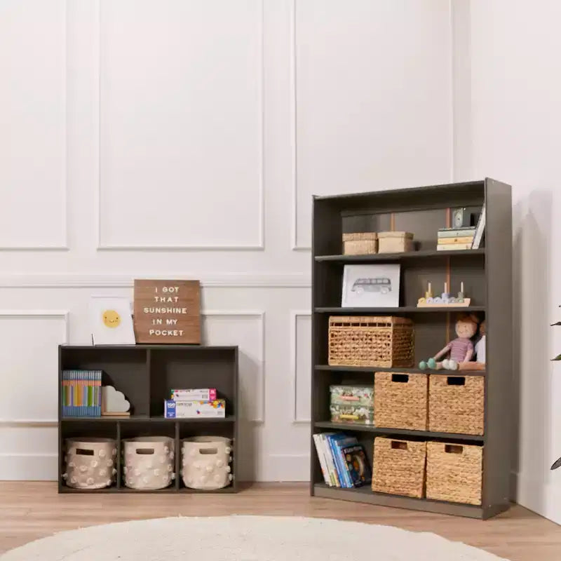 Estantería clásica de madera ECR4Kids con estantes ajustables, 60 pulgadas, estantería para el aula