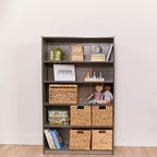 Estantería clásica de madera ECR4Kids con estantes ajustables, 60 pulgadas, estantería para el aula