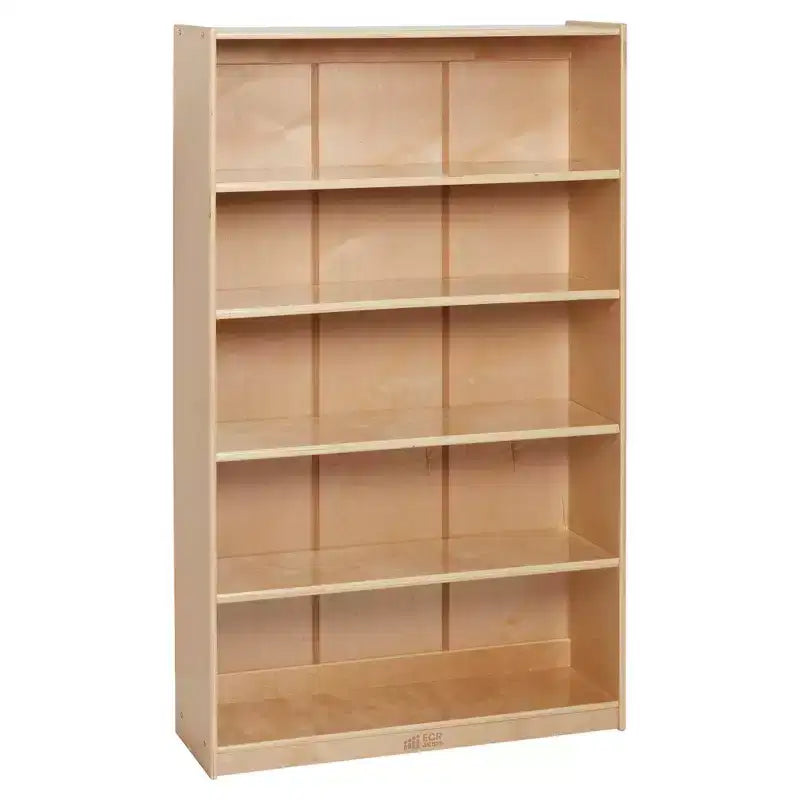 Estantería clásica de madera ECR4Kids con estantes ajustables, 60 pulgadas, estantería para el aula