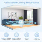 Costway 6000 BTU (10000 BTU ASHRAE) Portable Air Conditioner 3-in-1 AC Unit With Cool Dehum Fan Sleep Mode