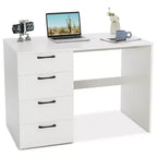 Costway Computer Desk Study Writing Workstation Vanity Table Home Office w/ 4 Drawers