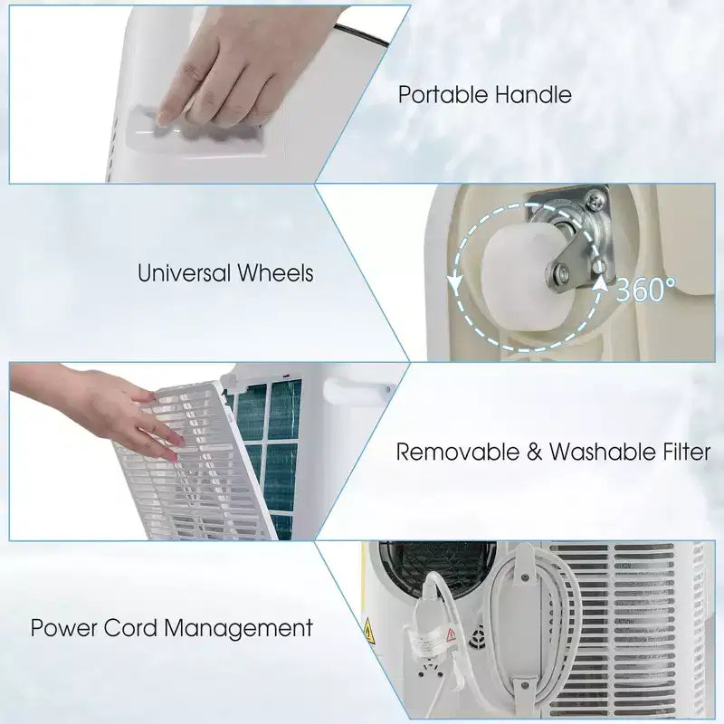 Costway 15000 BTU Portable Air Conditioner with Remote APP Control Cool Fan Heat Dehum