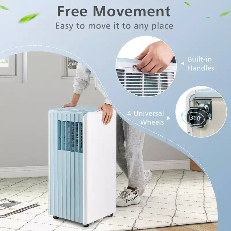 Costway 7100 BTU (10000 BTU ASHARE) Portable Air Conditioner 3-in-1 AC Unit with Cool Dehum Fan Sleep Mode