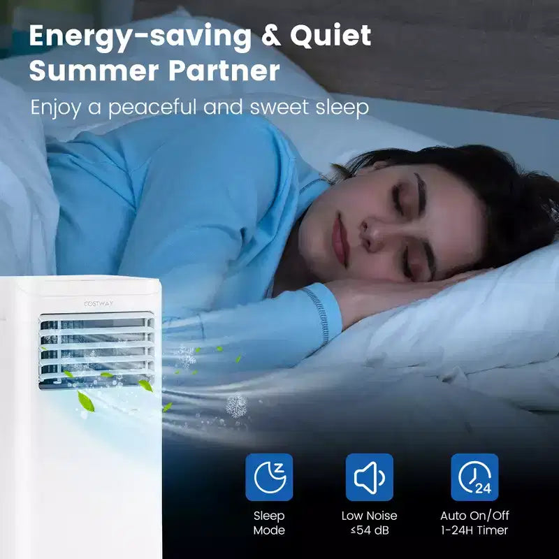 Costway 8000 BTU Portable Air Conditioner with Dehumidifier & Fan Mode, up to 250 Sq.Ft
