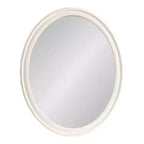 Kate and Laurel Mansell Oval Framed Wall Mirror, 24x30, White
