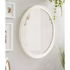 Espejo de pared ovalado enmarcado Kate and Laurel Mansell, 24x30, blanco