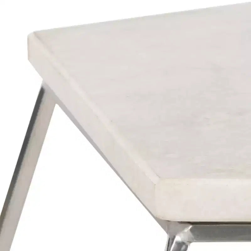 Mesa auxiliar Abella Pentagon - FOX4515 - Plateado - Safavieh Couture