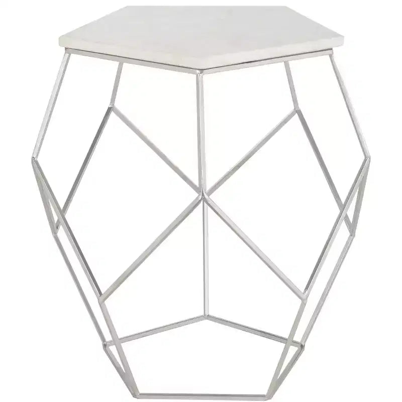 Mesa auxiliar Abella Pentagon - FOX4515 - Plateado - Safavieh Couture