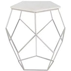 Mesa auxiliar Abella Pentagon - FOX4515 - Plateado - Safavieh Couture