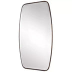 Espejo de pared rectangular Uttermost para tocador, moderno, biselado, con marco de bronce oscuro, de 54 cm de ancho para baño, dormitorio o sala de estar