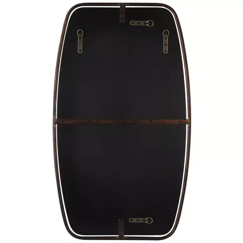 Espejo de pared rectangular Uttermost para tocador, moderno, biselado, con marco de bronce oscuro, de 54 cm de ancho para baño, dormitorio o sala de estar