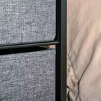 HOMCOM Cómoda de tela de 5 cajones, torre organizadora de almacenamiento de 4 niveles con estructura de acero para pasillo, dormitorio y armario